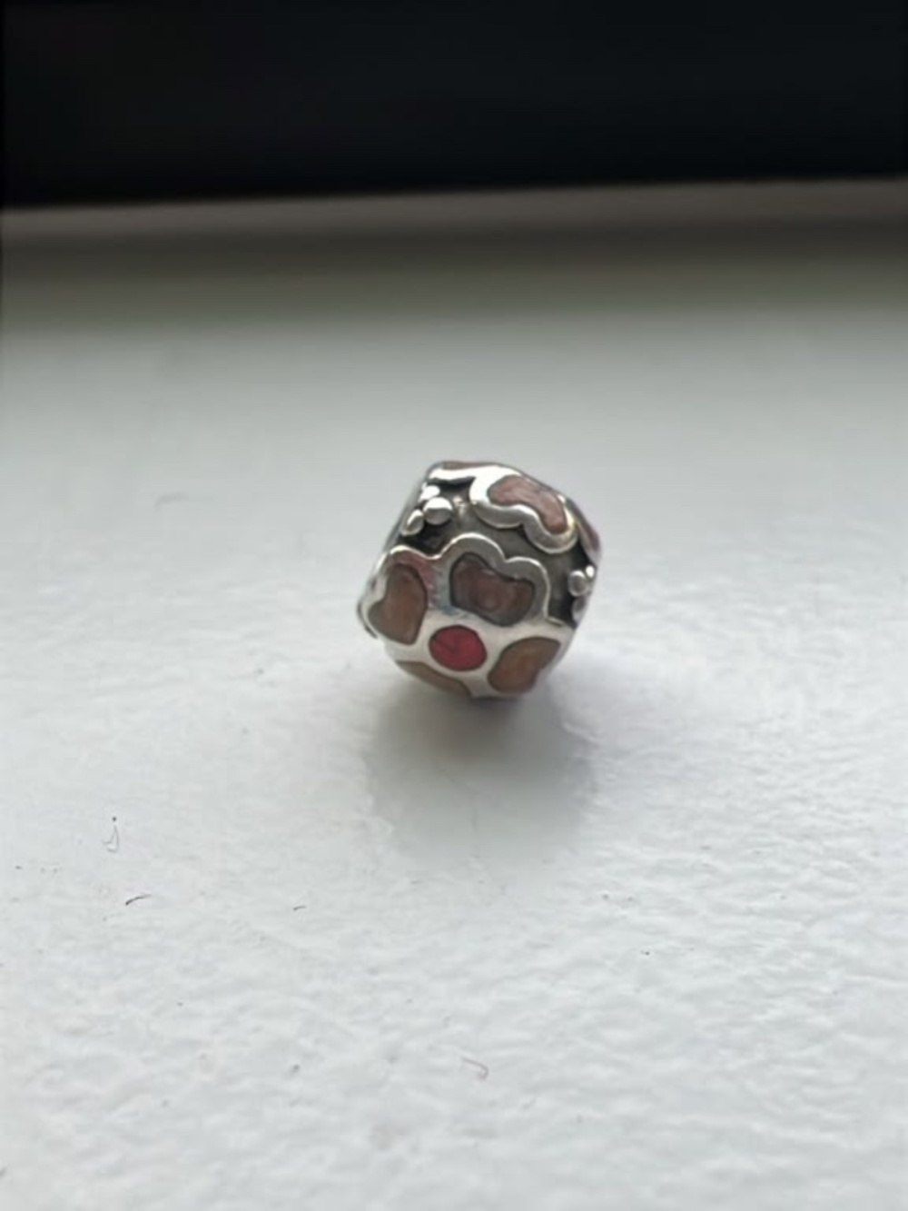 Red Daisy Design Pink Enamel